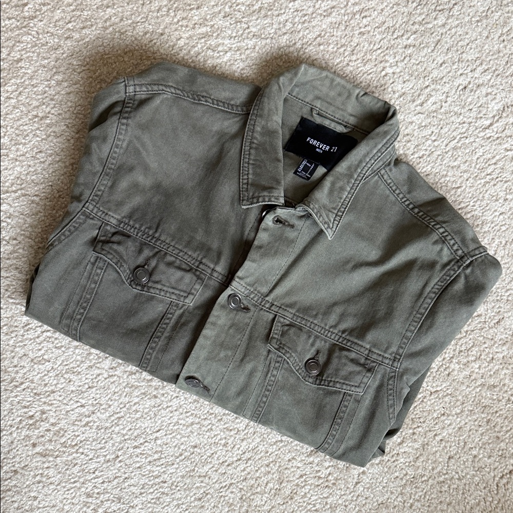 Forever 21 Green Button-Up Jacket